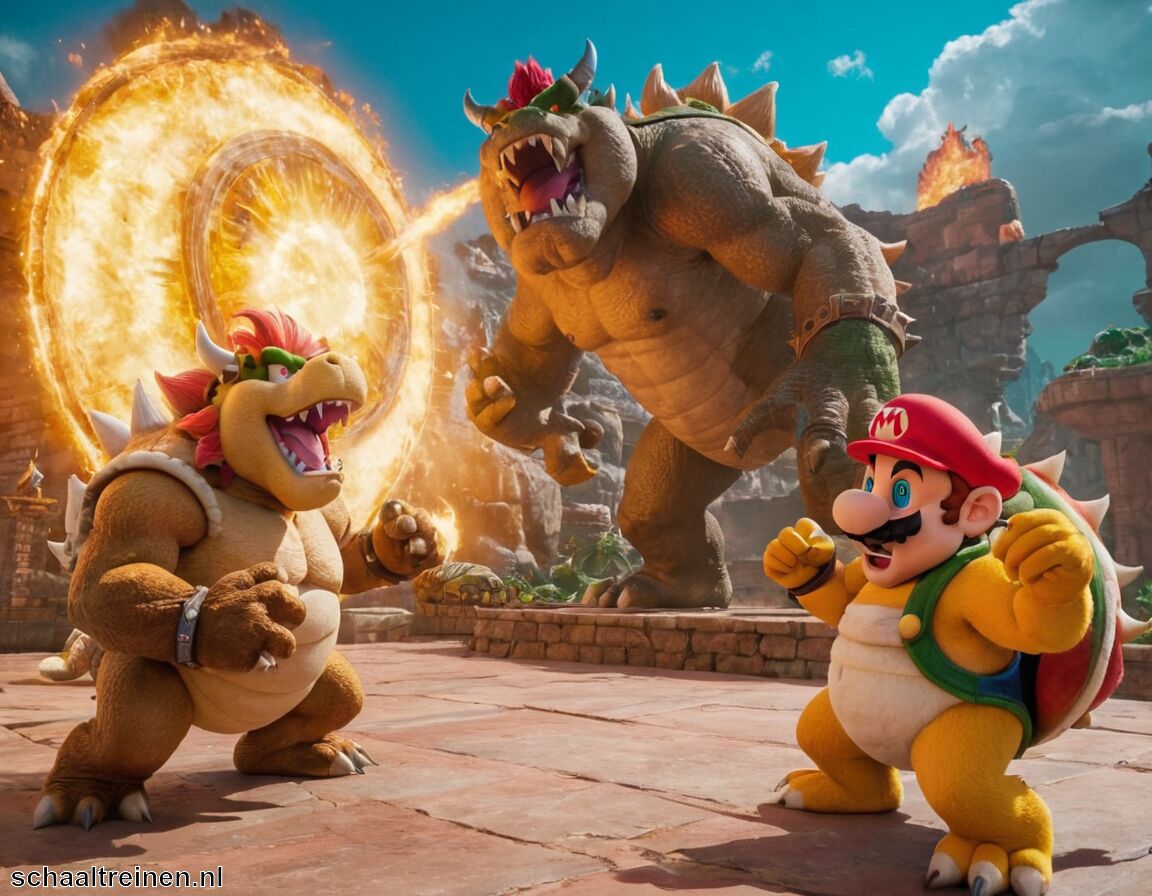 Super Mario's Bowser met complexe patronen   - Games met de moeilijkste eindbazen ooit